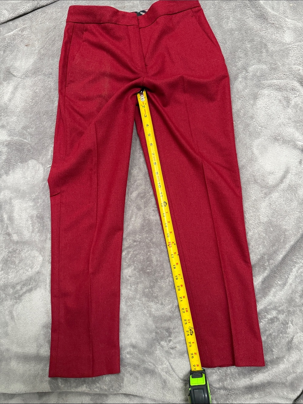 rag & bone Women's Cropped Dress Pants in deep red